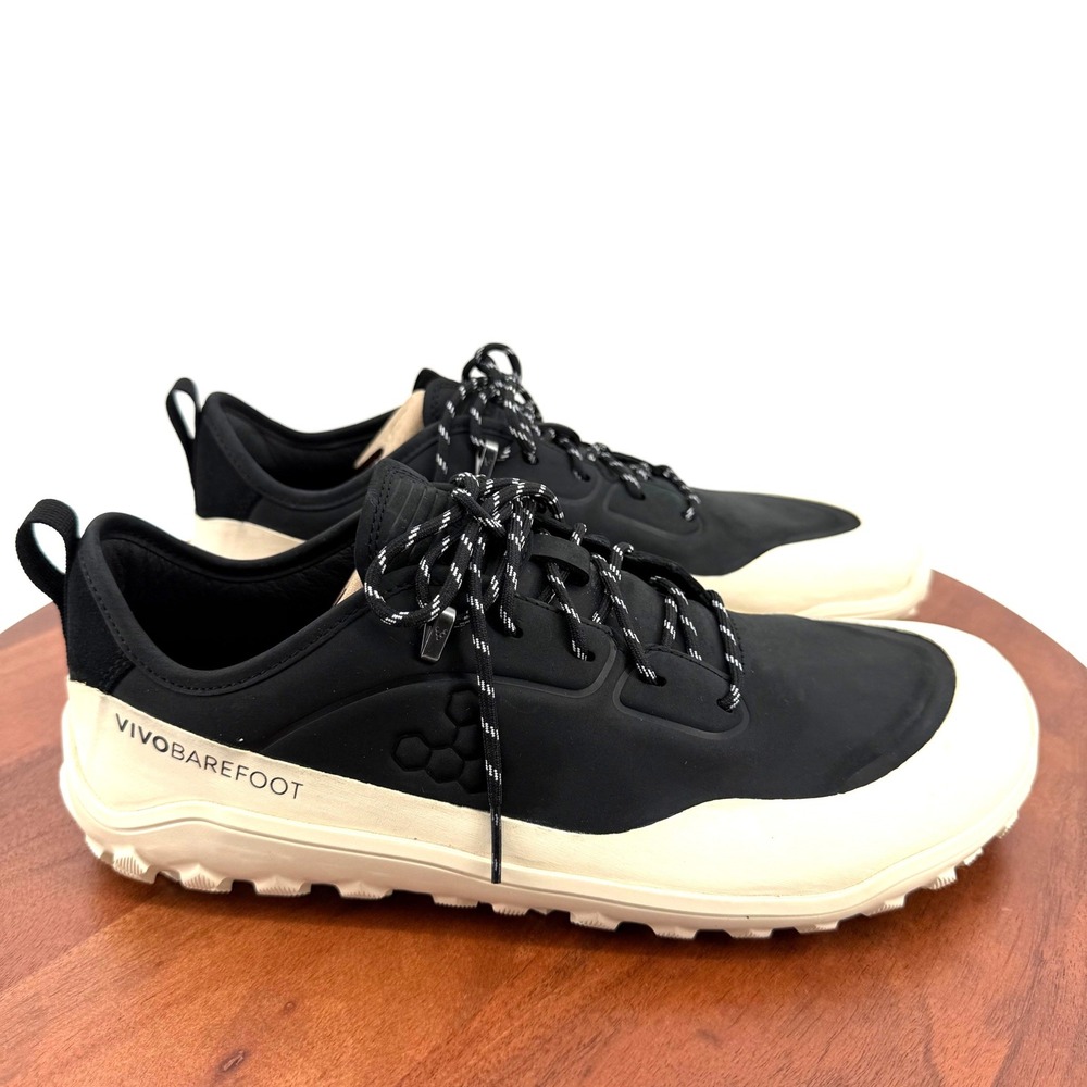 Vivobarefoot Tracker Leather AT Low M Obsidian White Hiking Shoe Men EU 43/US 10